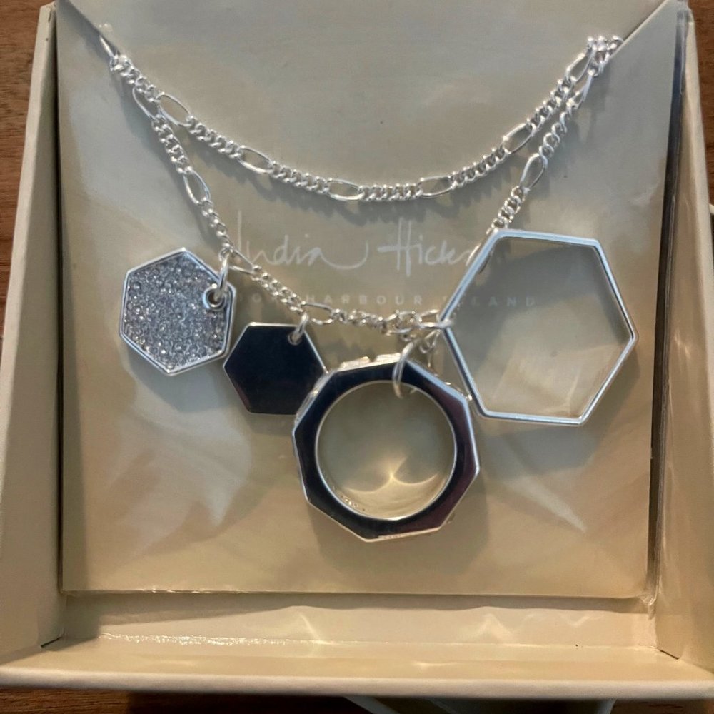 New in Box India Hicks Hexagon Necklace